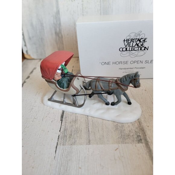 Dept 56 59820 one horse open sleigh heritage village xmas accessory - Picture 4 of 6